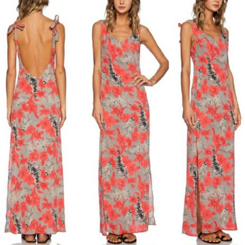 For Love & Lemons (3 Way) Red Orchid Mai Tai Maxi Dress